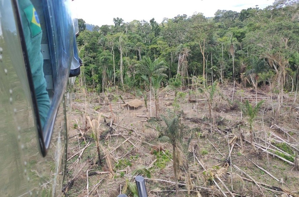 Operação do Ibama descobre desmatamento de 76 hectares de Terra Indígena no sudeste do Pará
